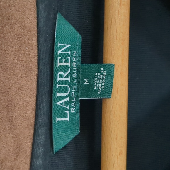 Lauren Ralph Lauren Women's Black Tunic Top w/ Brown Faux Suede Detail Size Med - Picture 2 of 11